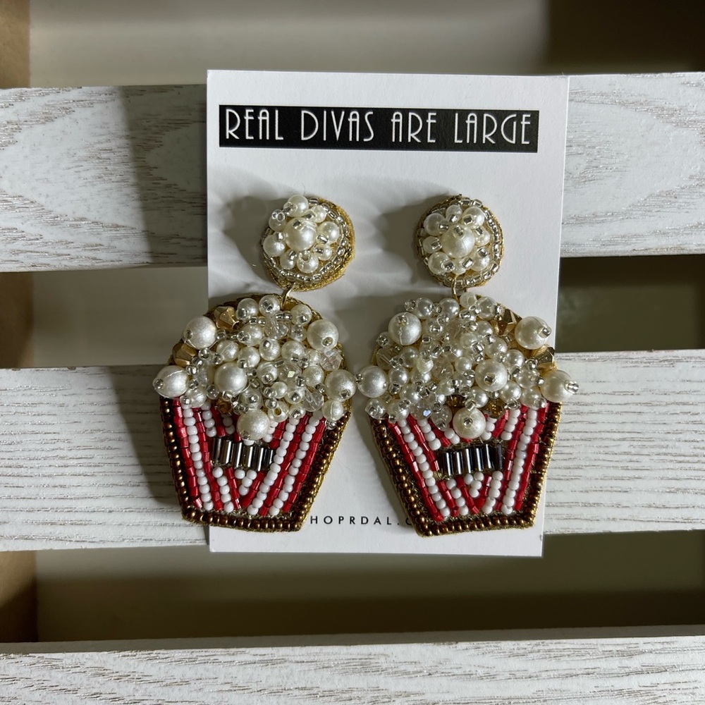 Popcorn bead earrings